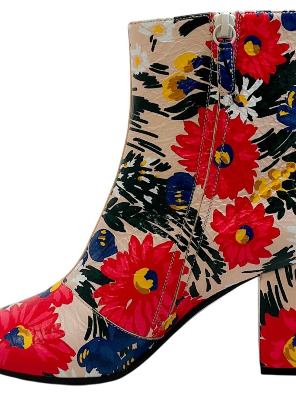 Balenciaga Multi Floral Print Leather Booties - Picture 3 of 12